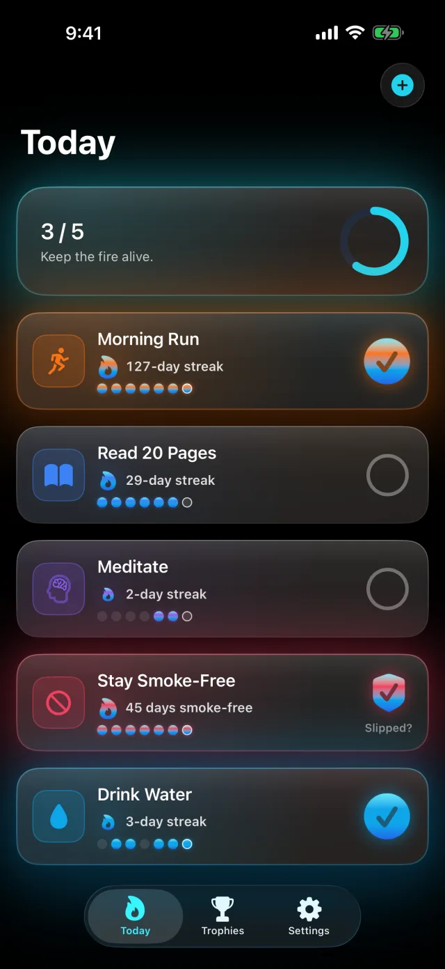 Habit Streak: Habits Tracker — Rendila tua — la skin a tema Ocean.
