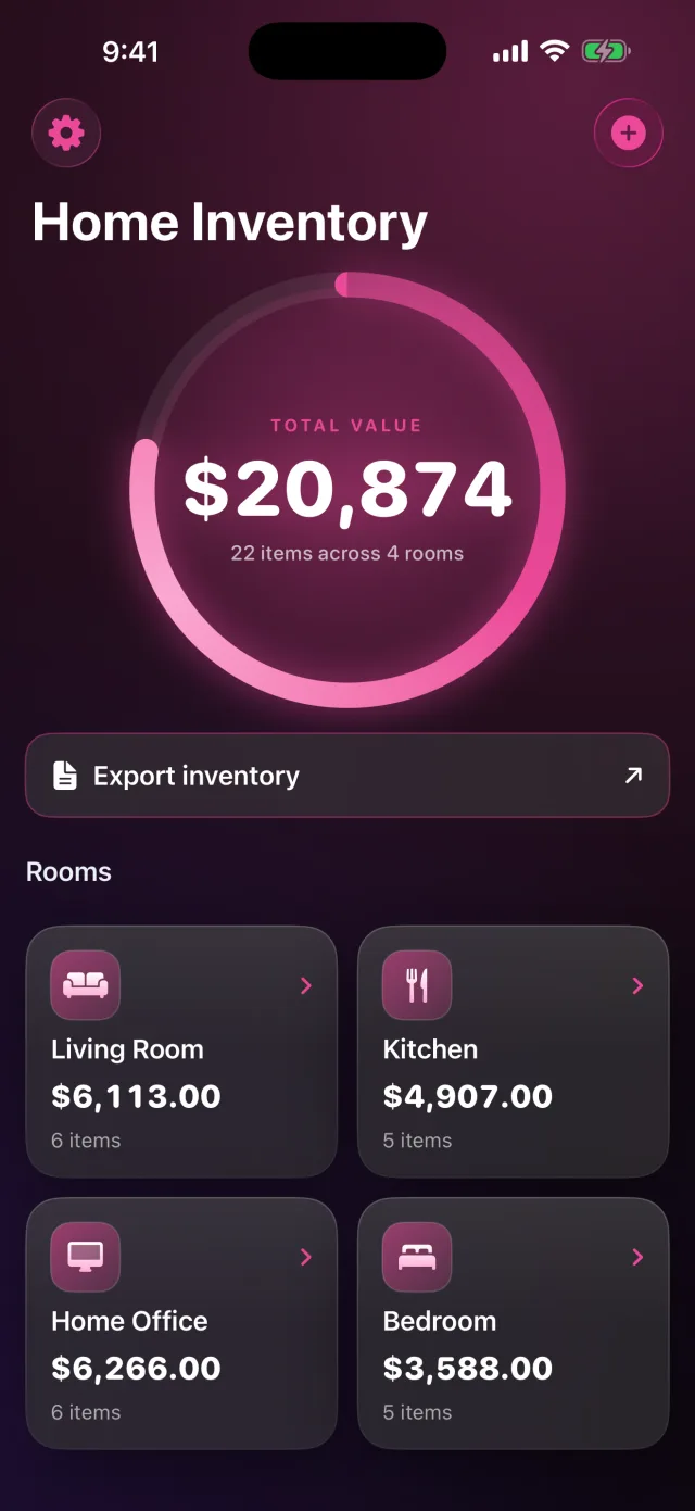 HomeVault: 持ち物台帳 screenshot