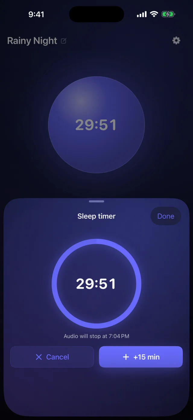 Lull: Sleep Sounds — Timer de sono com fade-out